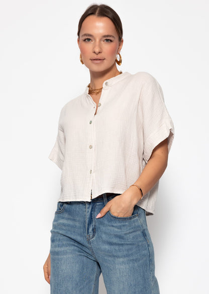 Ilana | Blusa de muselina · Beige claro