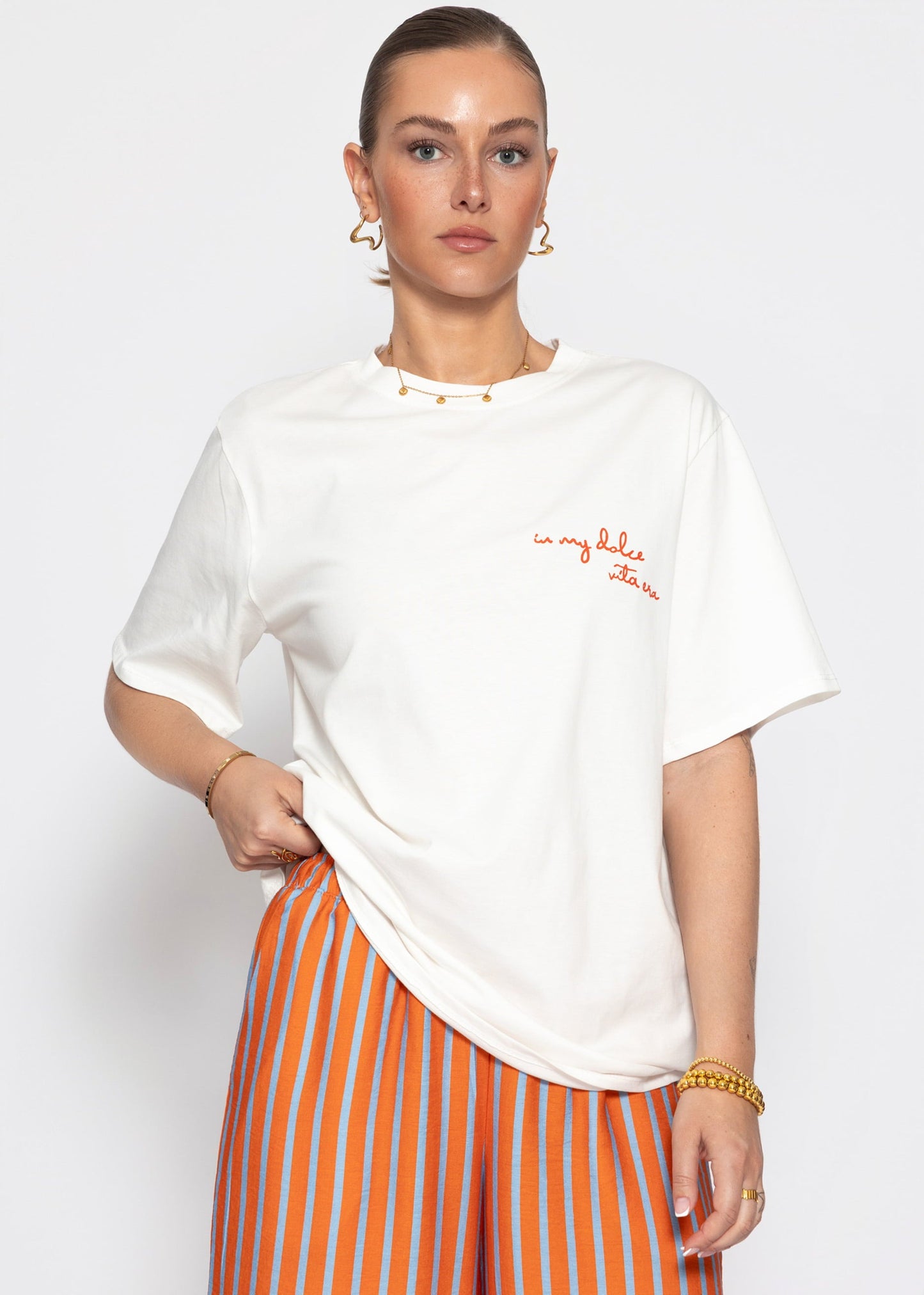 Gaia | Camiseta oversize · Blanco