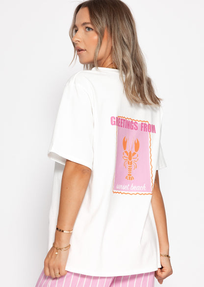 Fátima | Camiseta oversize · Blanco