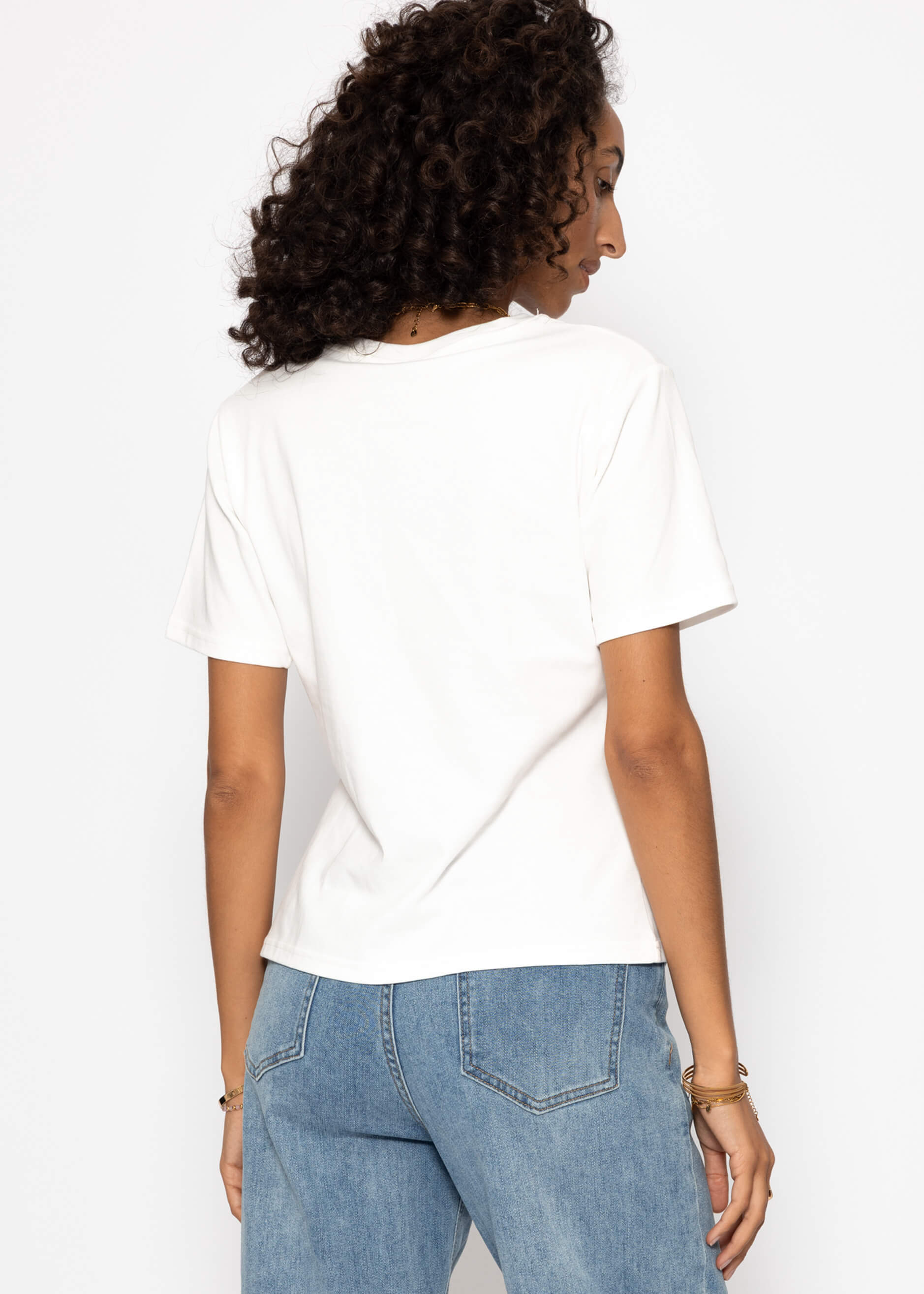 Celeste | Camiseta · Blanco roto
