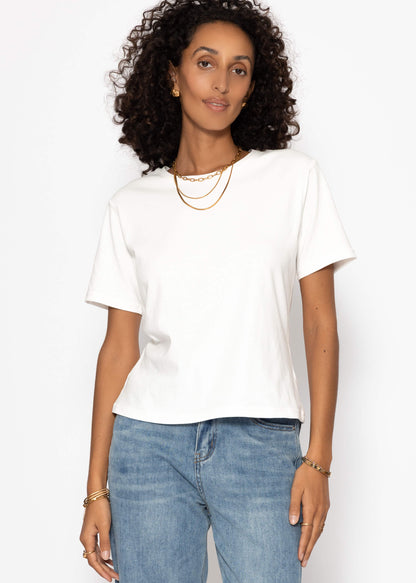 Celeste | Camiseta · Blanco roto