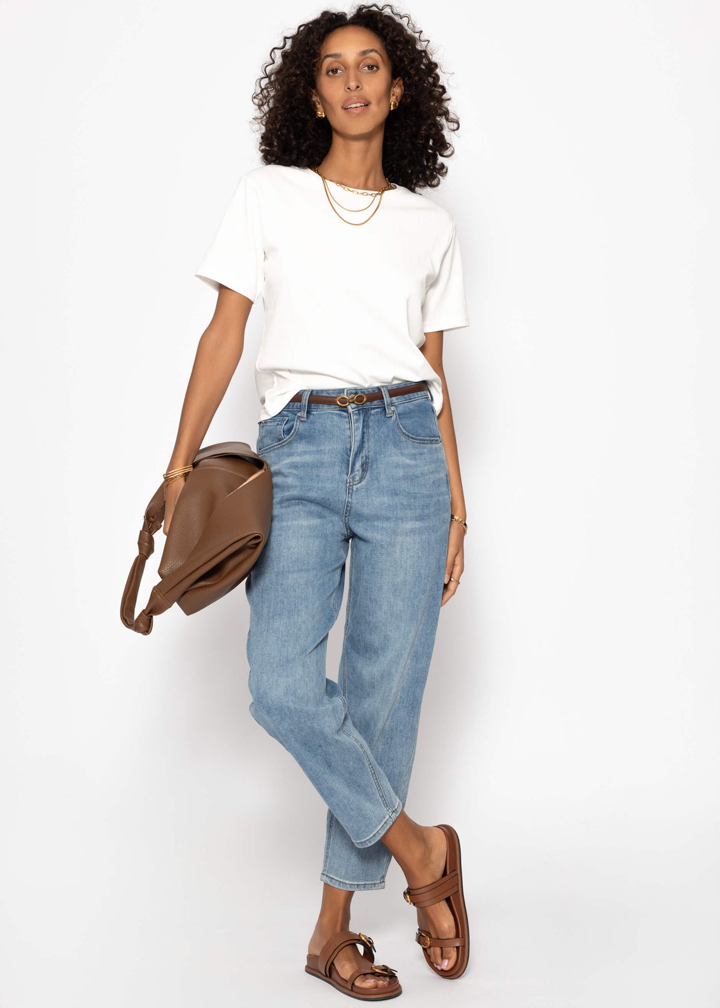 Celeste | Camiseta · Blanco roto