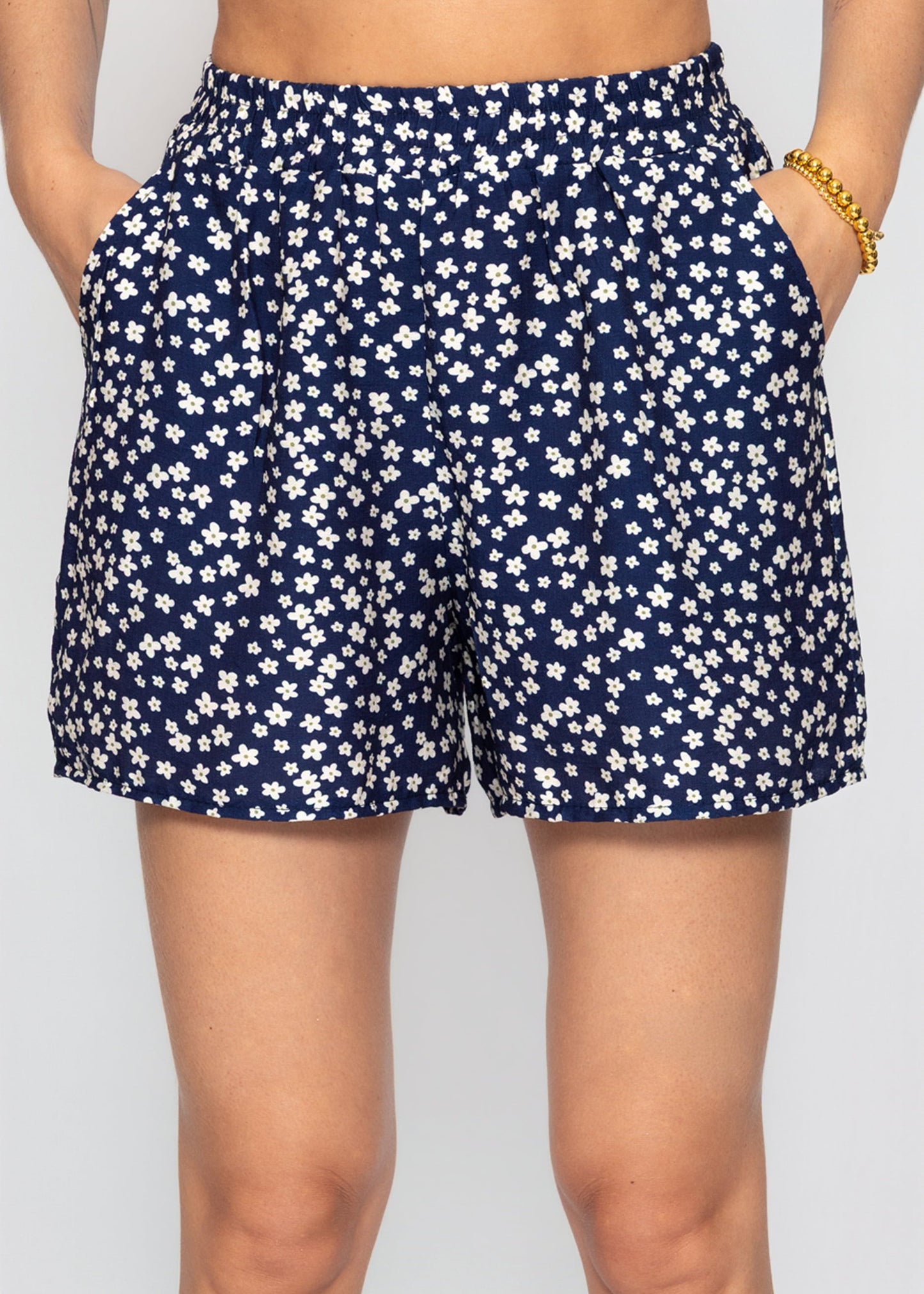 Salomé | Shorts floral · Azul