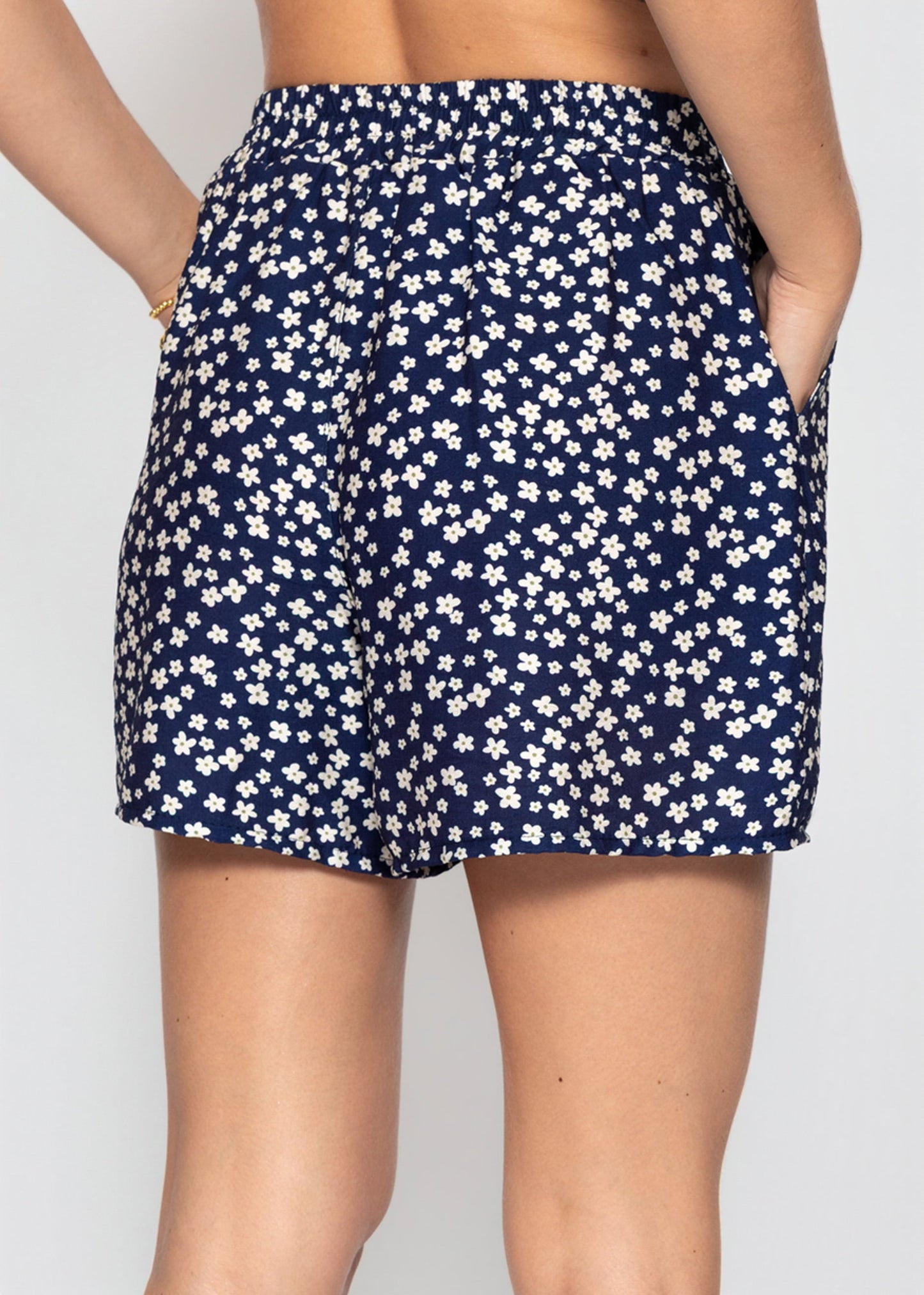 Salomé | Shorts floral · Azul