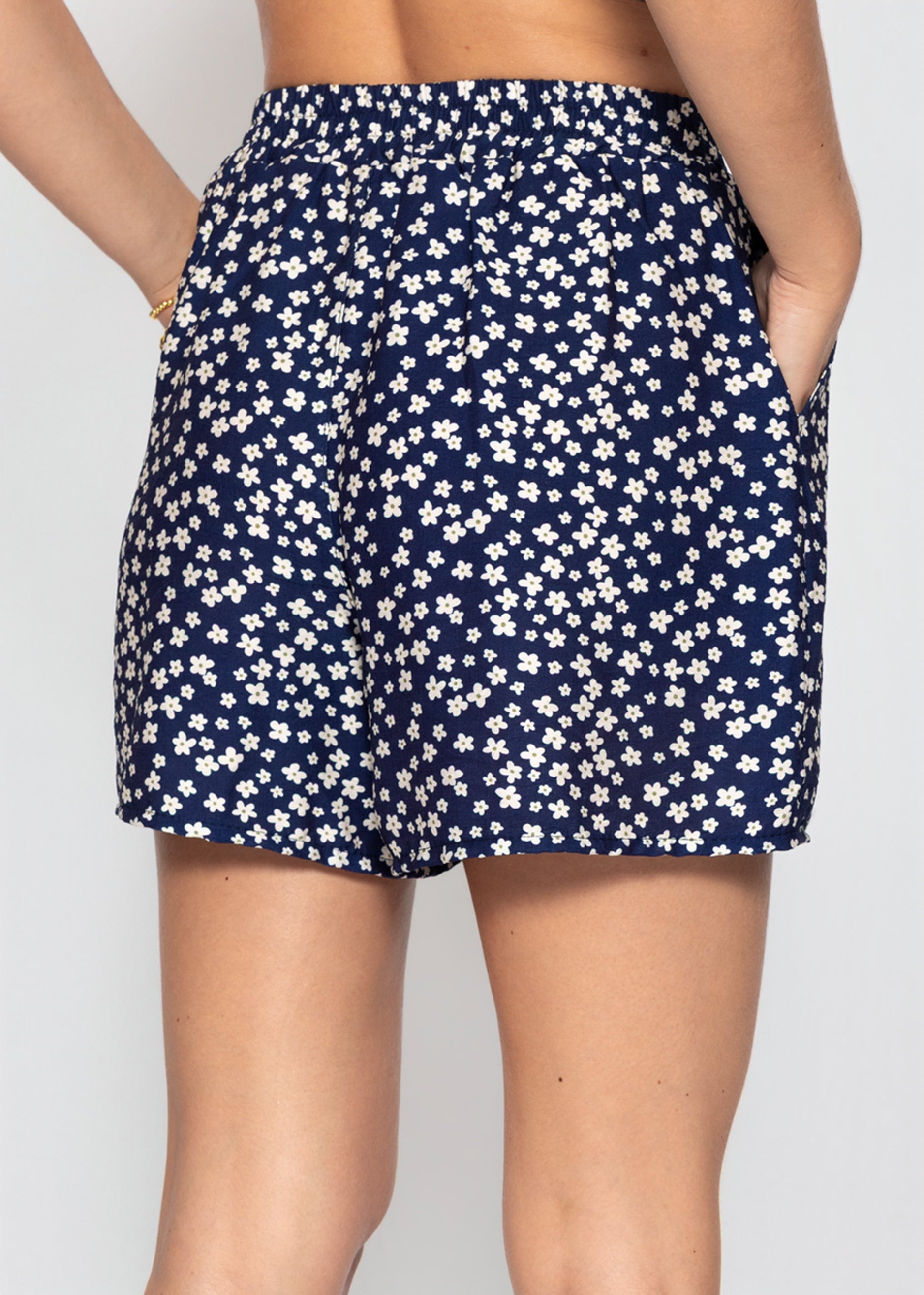Salomé | Shorts floral · Azul