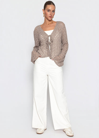 Silvana | Blusa de encaje · Taupe