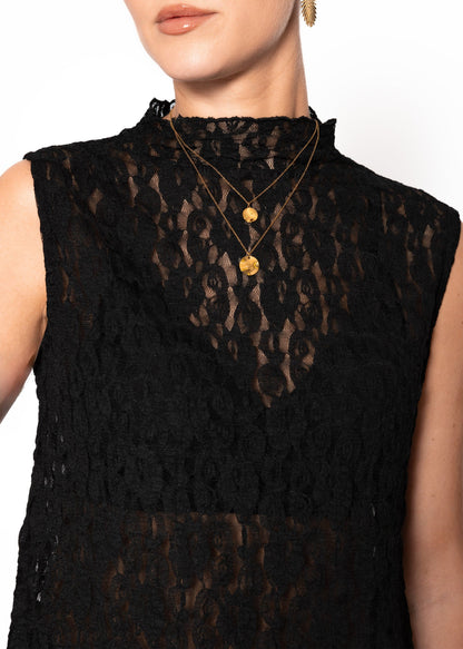 Sira | Top de encaje · Negro
