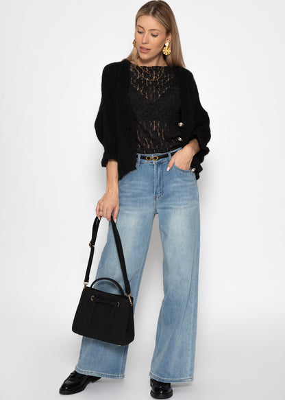 Jara | Top de encaje · Negro
