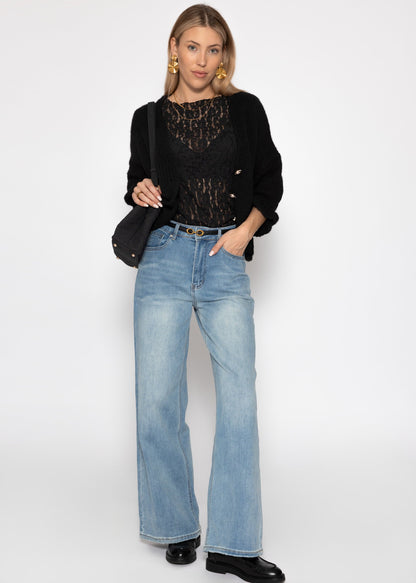 Jara | Top de encaje · Negro