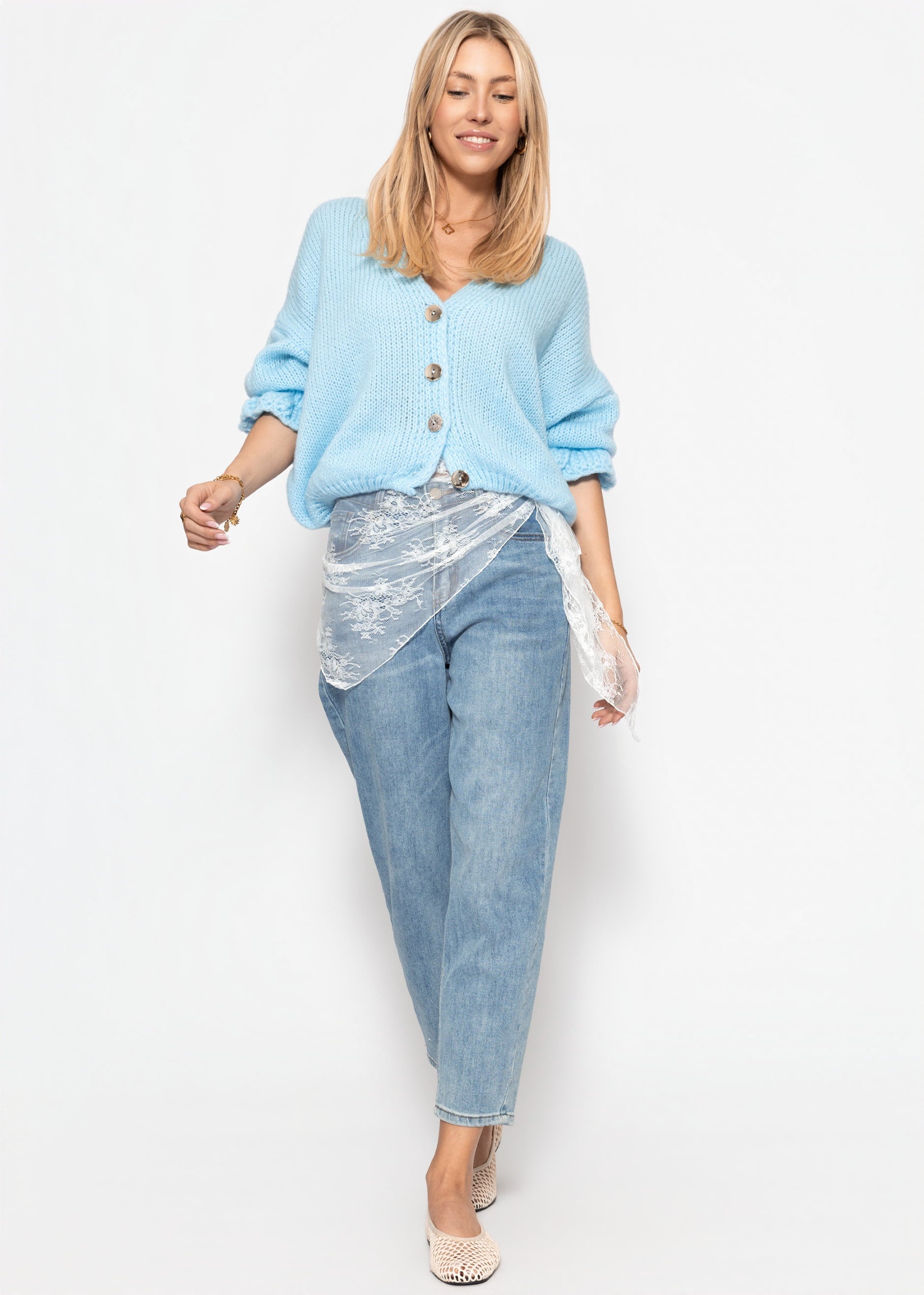 Tara | Cárdigan · Azul claro