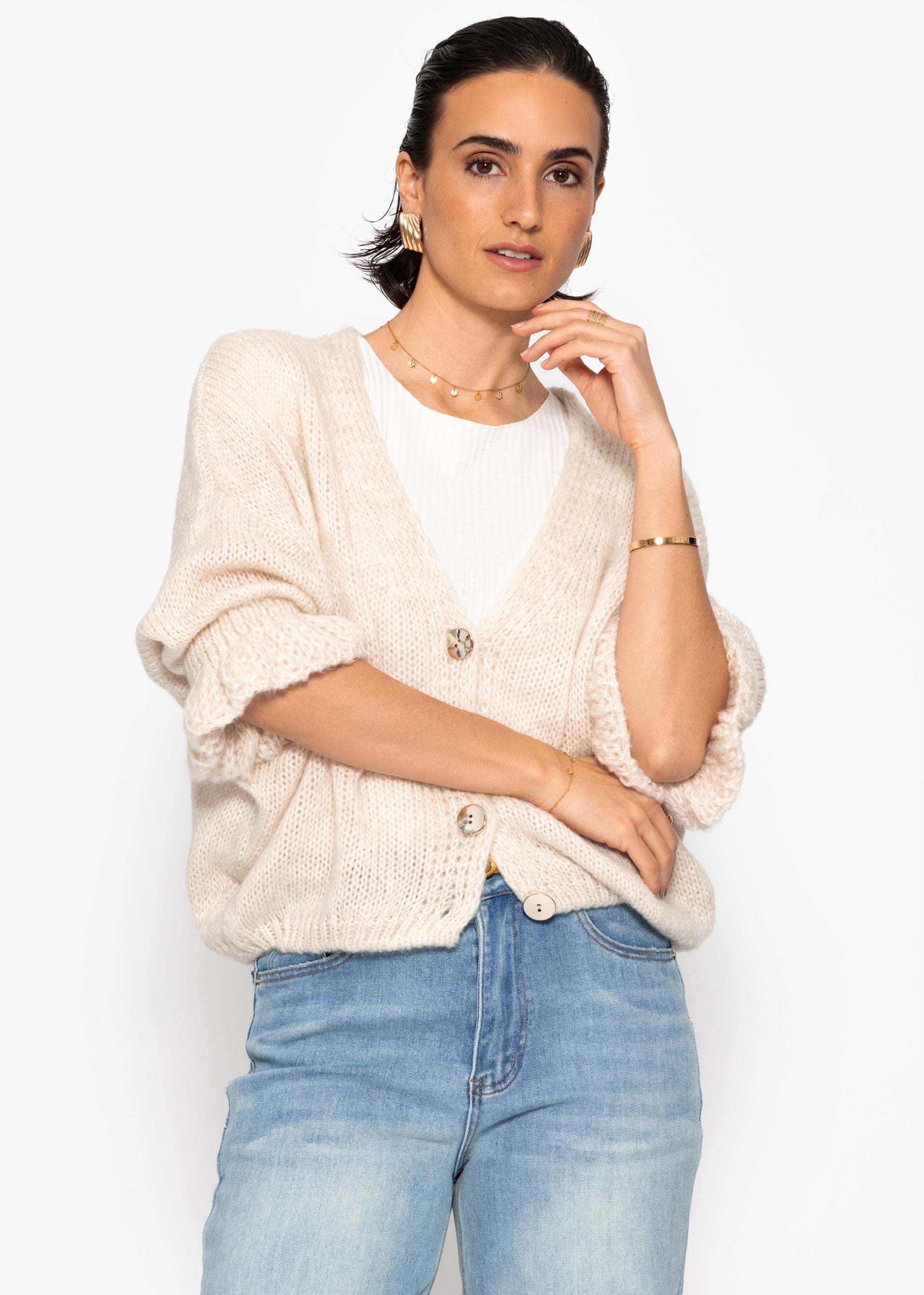 Tara | Cárdigan · Beige claro