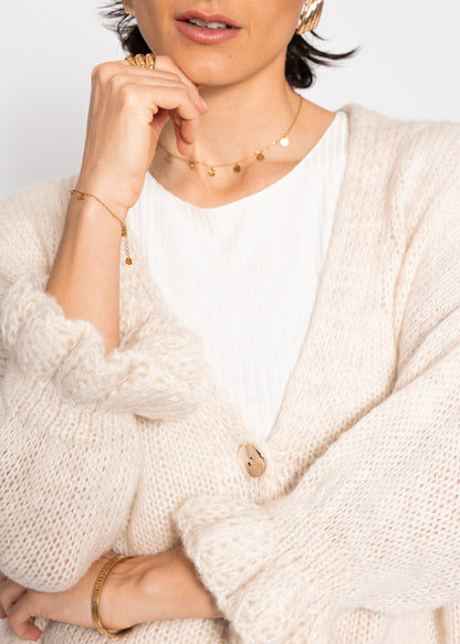 Tara | Cárdigan · Beige claro