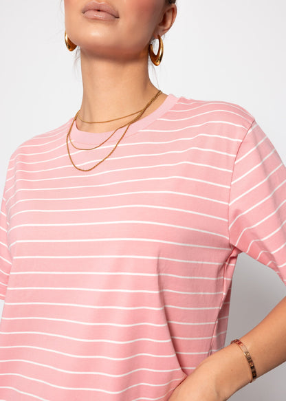 Paula | Camiseta a rayas · Rosa