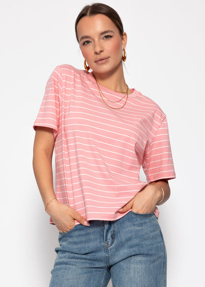 Paula | Camiseta a rayas · Rosa