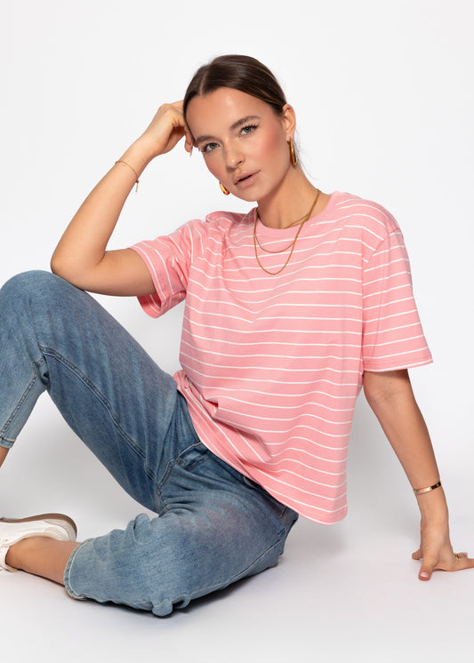 Paula | Camiseta a rayas · Rosa