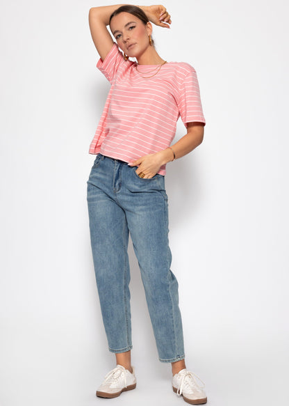 Paula | Camiseta a rayas · Rosa