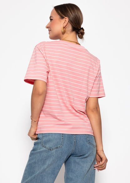 Paula | Camiseta a rayas · Rosa