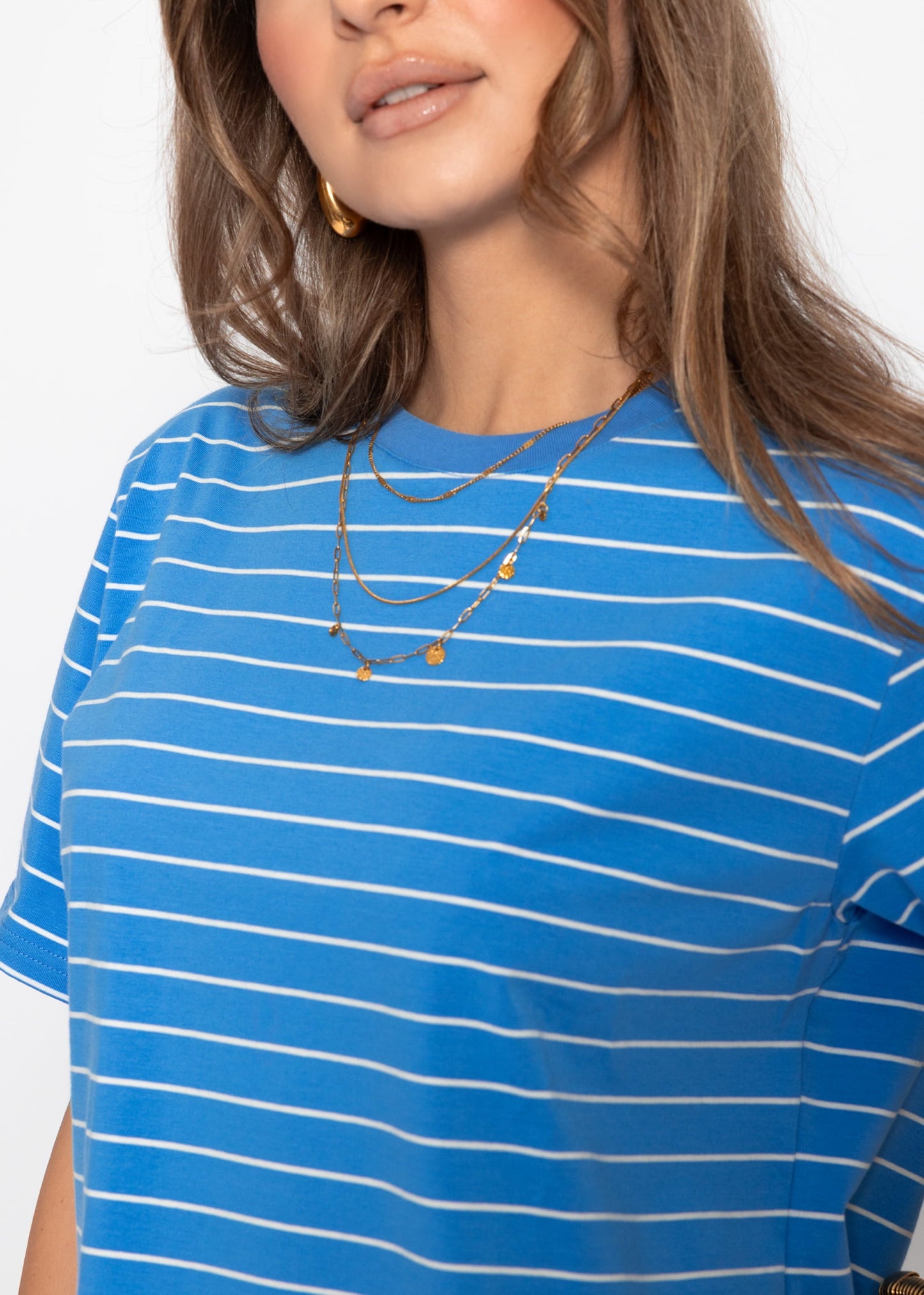 Paula | Camiseta a rayas · Azul royal