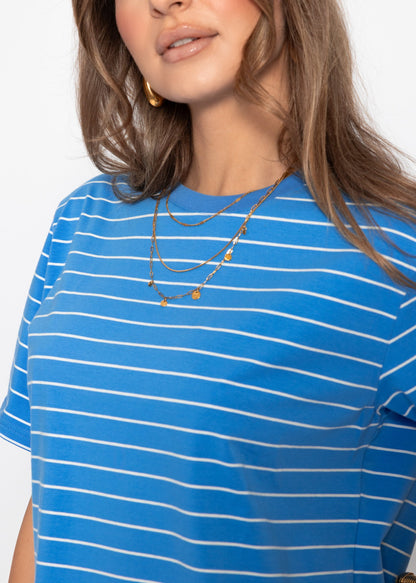 Paula | Camiseta a rayas · Azul royal